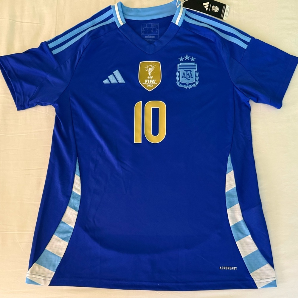 Adidas Argentina National Team Blue 23/24 Soccer Jersey Messi 10 Women’s Size